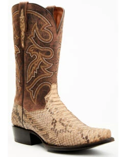 Dan Post Men's Exotic Python Western Boots - Snip Toe -Walk The West Sales 2000382249 101 P1